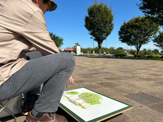 風景をスケッチ　沢田朋由紀さん